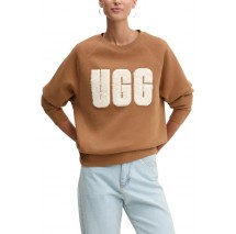 UGG MADELINE FUZZY LOGO CREWNECK ΜΠΛΟΥΖΑ ΦΟΥΤΕΡ ΓΥΝΑΙΚΕΙΑ CAMEL