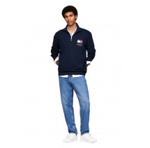 TOMMY JEANS REG ENTRY HALF ZIP ΜΠΛΟΥΖΑ ΦΟΥΤΕΡ ΑΝΔΡΙΚΗ DARK NAVY