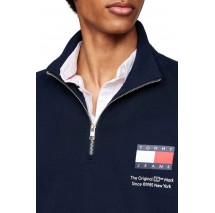 TOMMY JEANS REG ENTRY HALF ZIP ΜΠΛΟΥΖΑ ΦΟΥΤΕΡ ΑΝΔΡΙΚΗ DARK NAVY