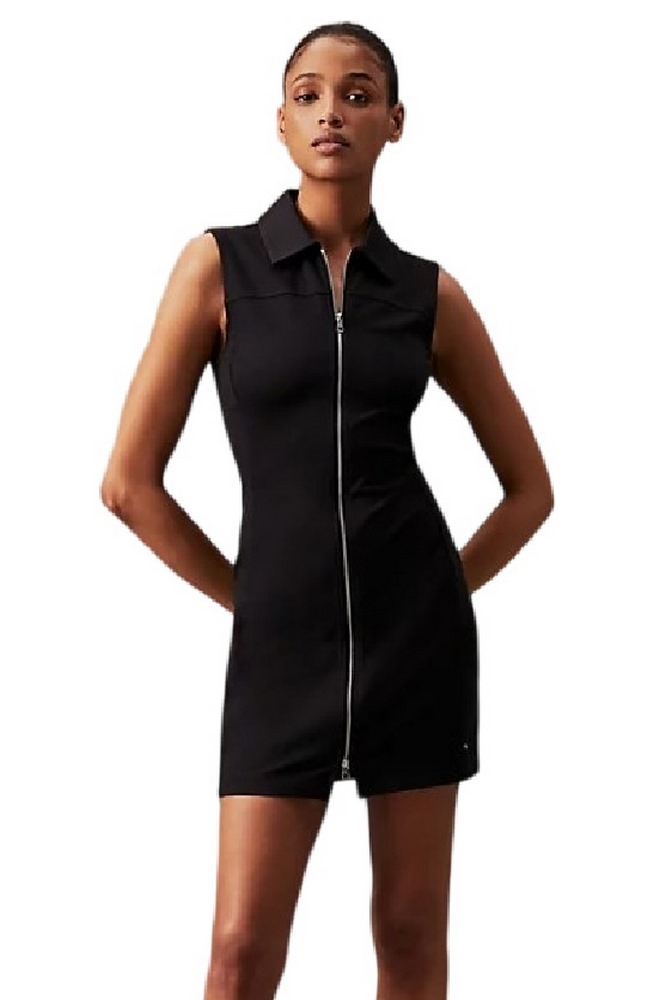 CALVIN KLEIN JEANS MILANO ZIP DRESS ΦΟΡΕΜΑ ΓΥΝΑΙΚΕΙΟ BLACK