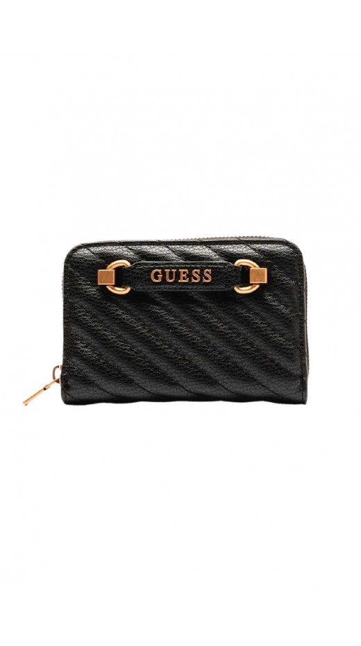 GUESS SELA SLG MEDIUM ZIP ΠΟΡΤΟΦΟΛΙ ΓΥΝΑΙΚΕΙΟ BLACK