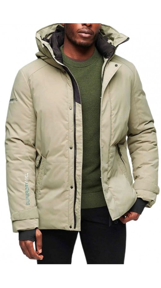 SUPERDRY CITY PADDED HOODED WIND PARKA ΜΠΟΥΦΑΝ ΑΝΔΡΙΚΟ KHAKI