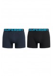 SUPERDRY D2 SDNA TRUNK DOUBLE PACK ΕΣΩΡΟΥΧΟ ΑΝΔΡΙΚΟ BLACK/NAVY