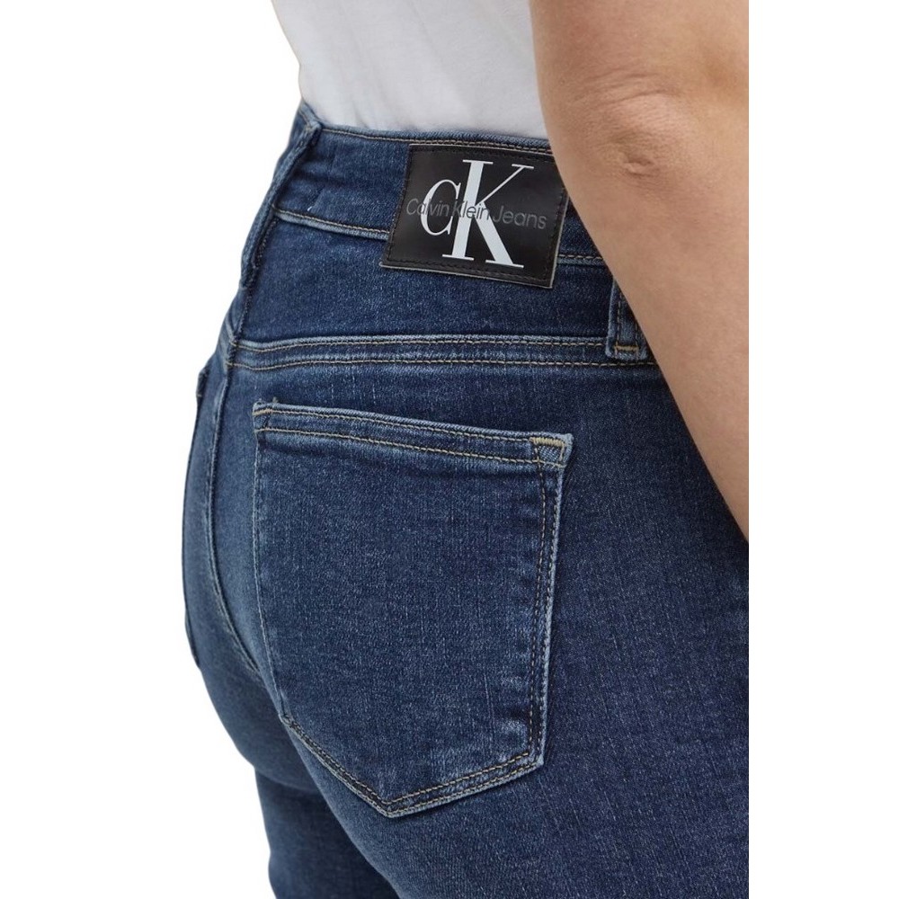 CALVIN KLEIN JEANS MID RISE SKINNY ΠΑΝΤΕΛΟΝΙ ΓΥΝΑΙΚΕΙΟ BLUΕ DENIM