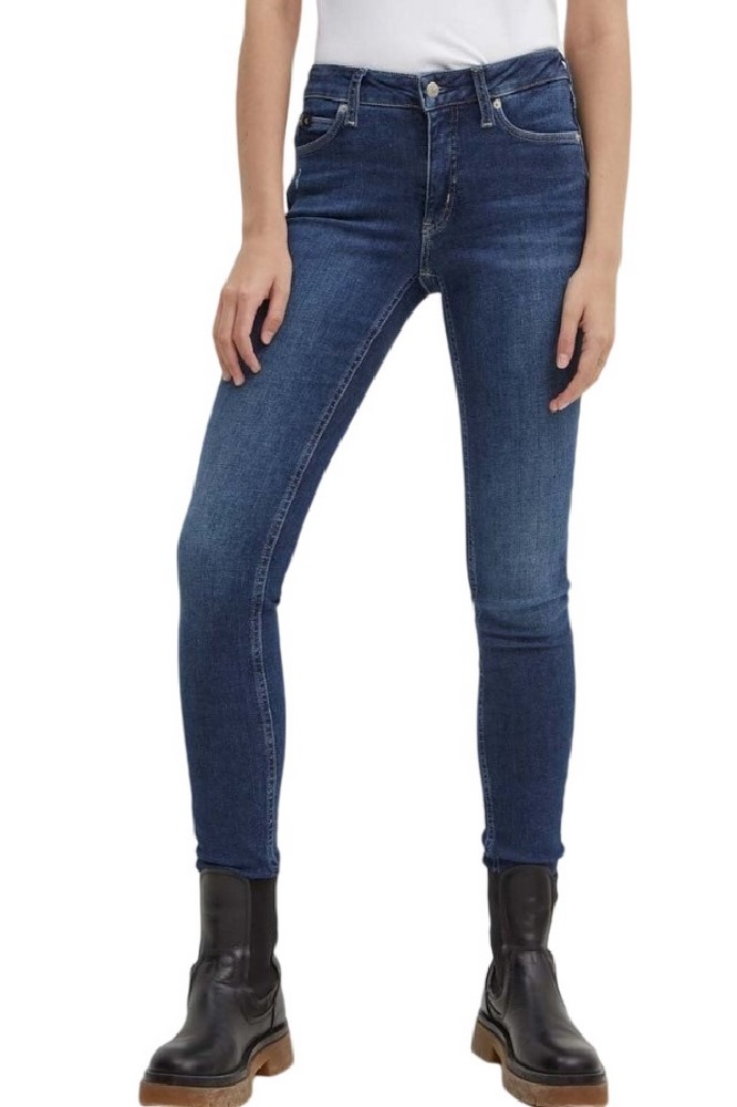 CALVIN KLEIN JEANS MID RISE SKINNY ΠΑΝΤΕΛΟΝΙ ΓΥΝΑΙΚΕΙΟ BLUΕ DENIM