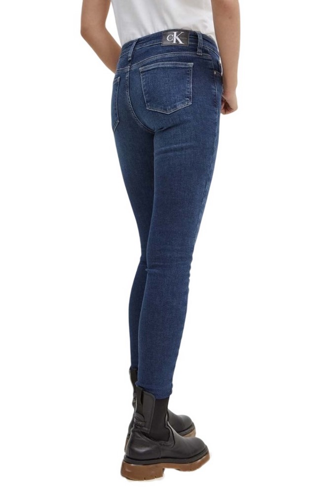 CALVIN KLEIN JEANS MID RISE SKINNY ΠΑΝΤΕΛΟΝΙ ΓΥΝΑΙΚΕΙΟ BLUΕ DENIM