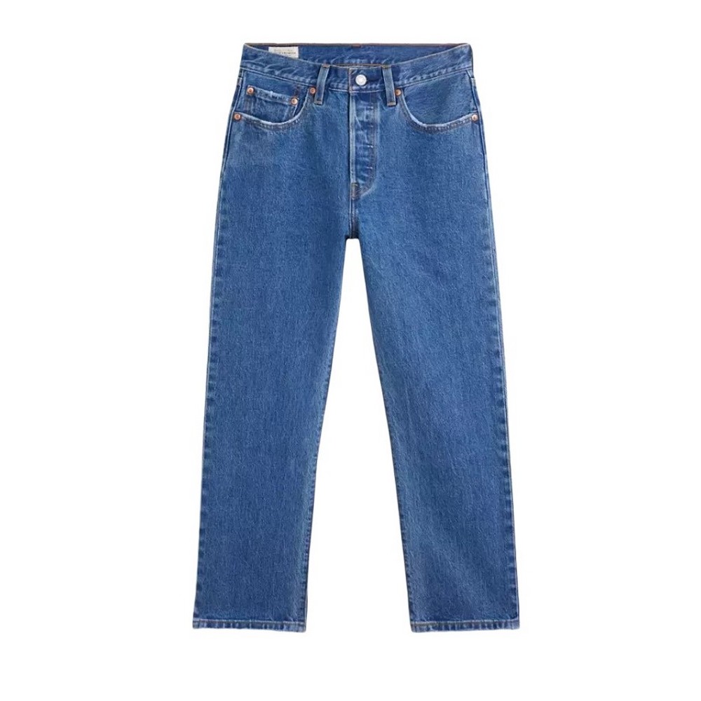 LEVI'S 501® CROP MED INDIGO WORN IN 362000225 ΠΑΝΤΕΛΟΝΙ ΓΥΝΑΙΚΕΙΟ BLUΕ DENIM