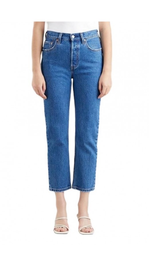 LEVIS 501® CROP MED INDIGO WORN IN 362000225 ΠΑΝΤΕΛΟΝΙ ΓΥΝΑΙΚΕΙΟ BLUΕ DENIM