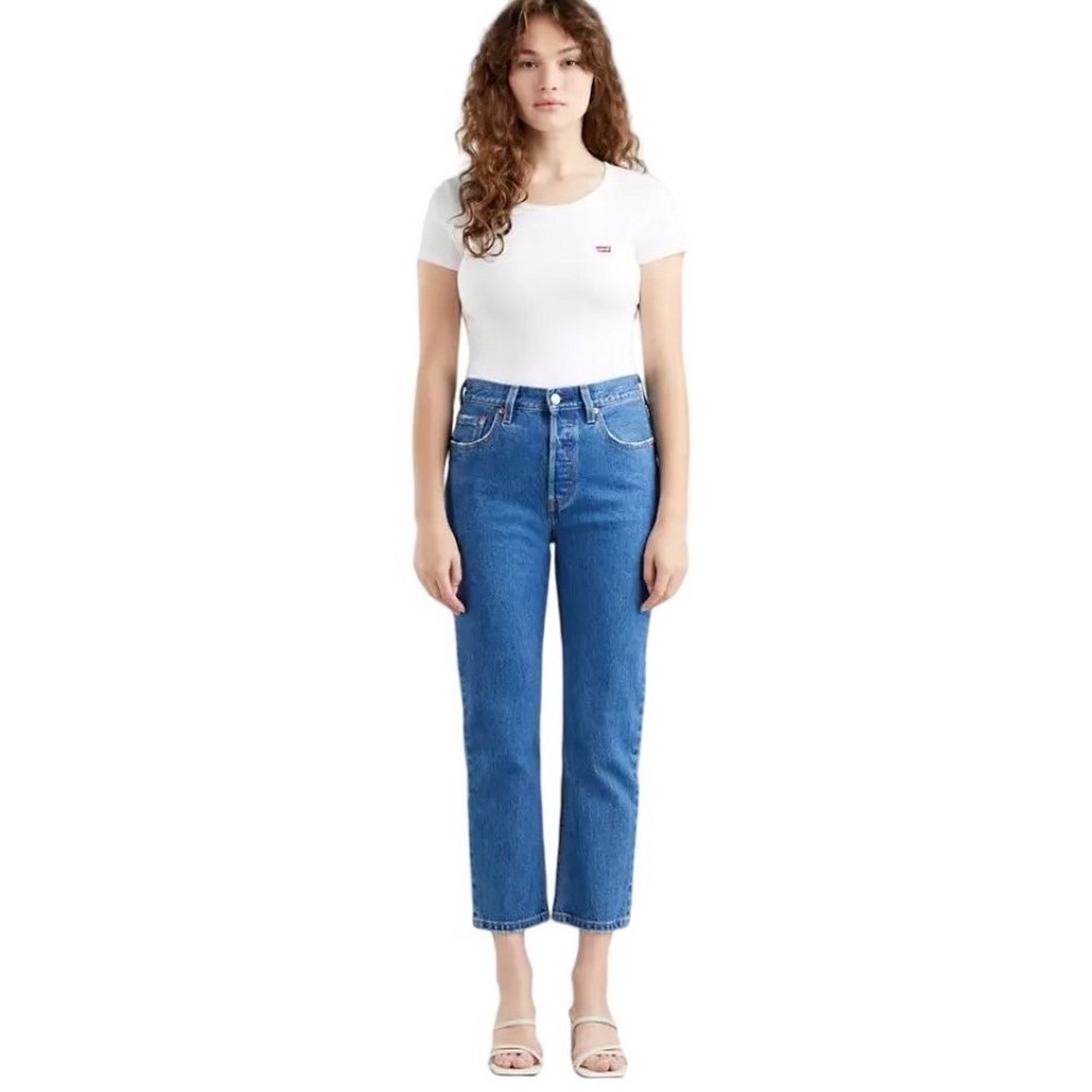 LEVI'S 501® CROP MED INDIGO WORN IN 362000225 ΠΑΝΤΕΛΟΝΙ ΓΥΝΑΙΚΕΙΟ BLUΕ DENIM