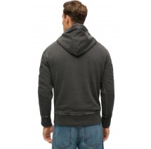 SUPERDRY D2 OVIN CONTRAST STITCH RELAXED HOODIE ΦΟΥΤΕΡ ΜΠΛΟΥΖΑ ΑΝΔΡΙΚΗ WASHED BLACK