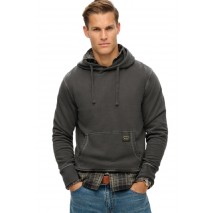 SUPERDRY D2 OVIN CONTRAST STITCH RELAXED HOODIE ΦΟΥΤΕΡ ΜΠΛΟΥΖΑ ΑΝΔΡΙΚΗ WASHED BLACK