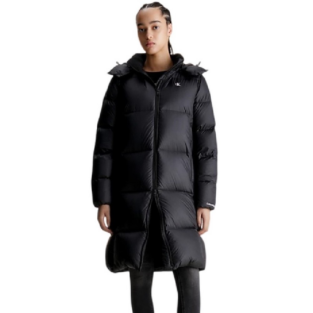 CALVIN KLEIN JEANS DOWN LONG PUFFER ΜΠΟΥΦΑΝ ΓΥΝΑΙΚΕΙΟ BLACK