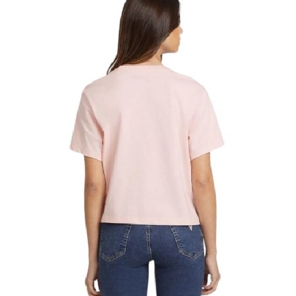 GUESS JEANS SS CN REG MINI TRIANGLE TEE T-SHIRT ΜΠΛΟΥΖΑ ΓΥΝΑΙΚΕΙΑ PINK