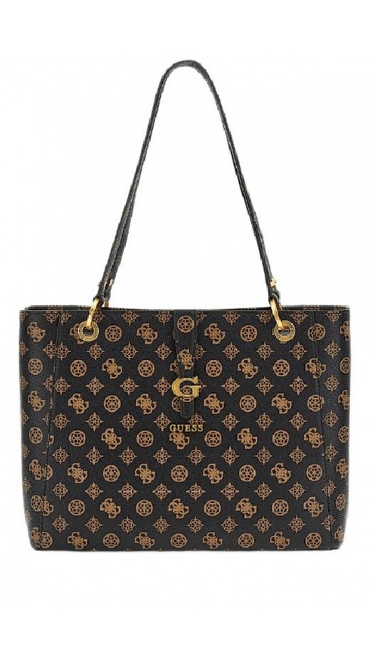 GUESS KUBA NOEL TOTE ΤΣΑΝΤΑ ΓΥΝΑΙΚΕΙΑ BROWN