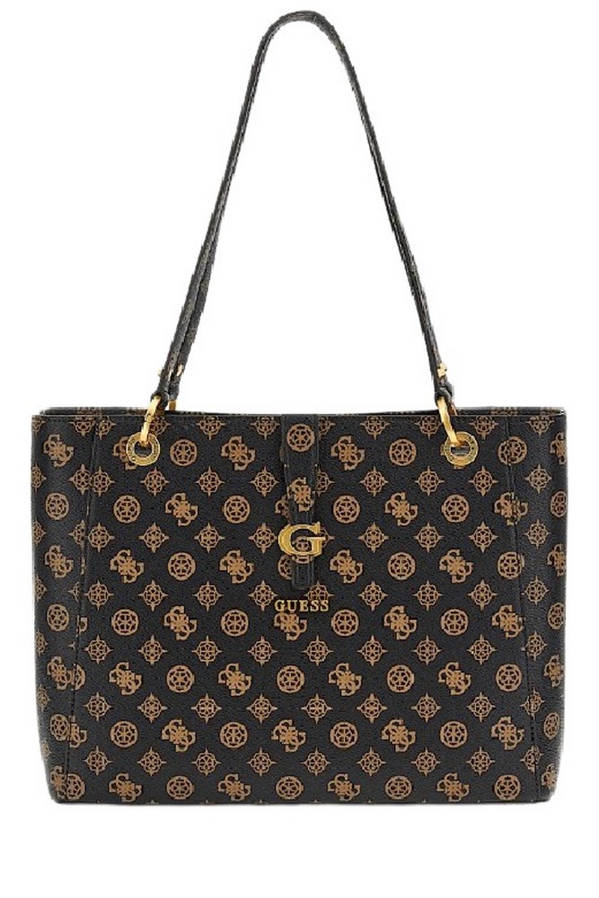 GUESS KUBA NOEL TOTE ΤΣΑΝΤΑ ΓΥΝΑΙΚΕΙΑ BROWN