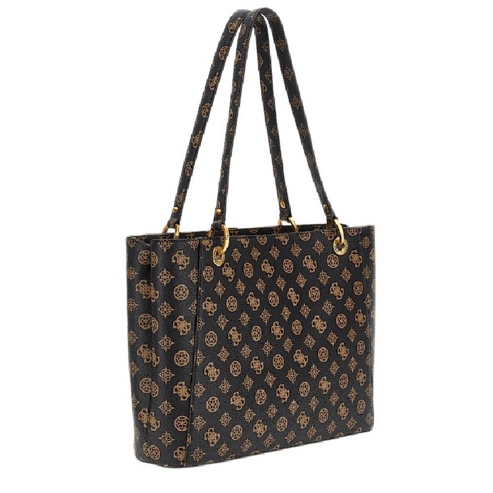 GUESS KUBA NOEL TOTE ΤΣΑΝΤΑ ΓΥΝΑΙΚΕΙΑ BROWN