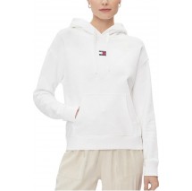 TOMMY JEANS BXY BADGE HOODIE ΦΟΥΤΕΡ ΓΥΝΑΙΚΕΙΟ WHITE