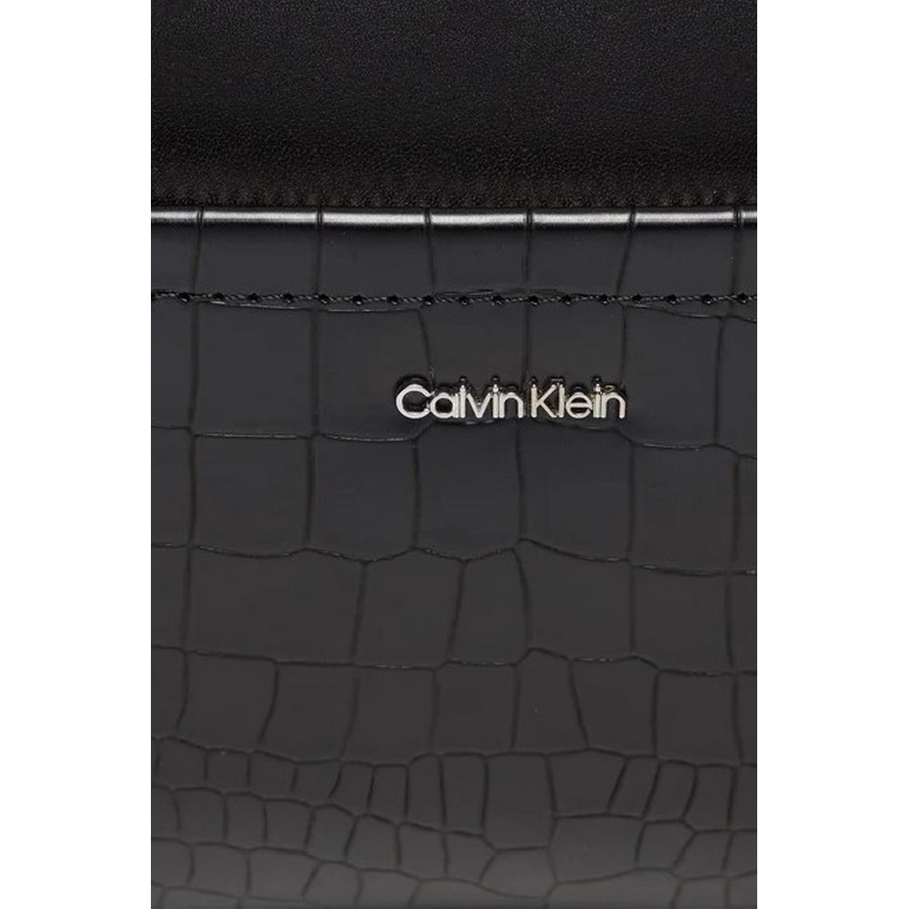 CALVIN KLEIN MUST CONV CAMERA BAG_CROCO ΤΣΑΝΤΑ ΓΥΝΑΙΚΕΙΑ BLACK