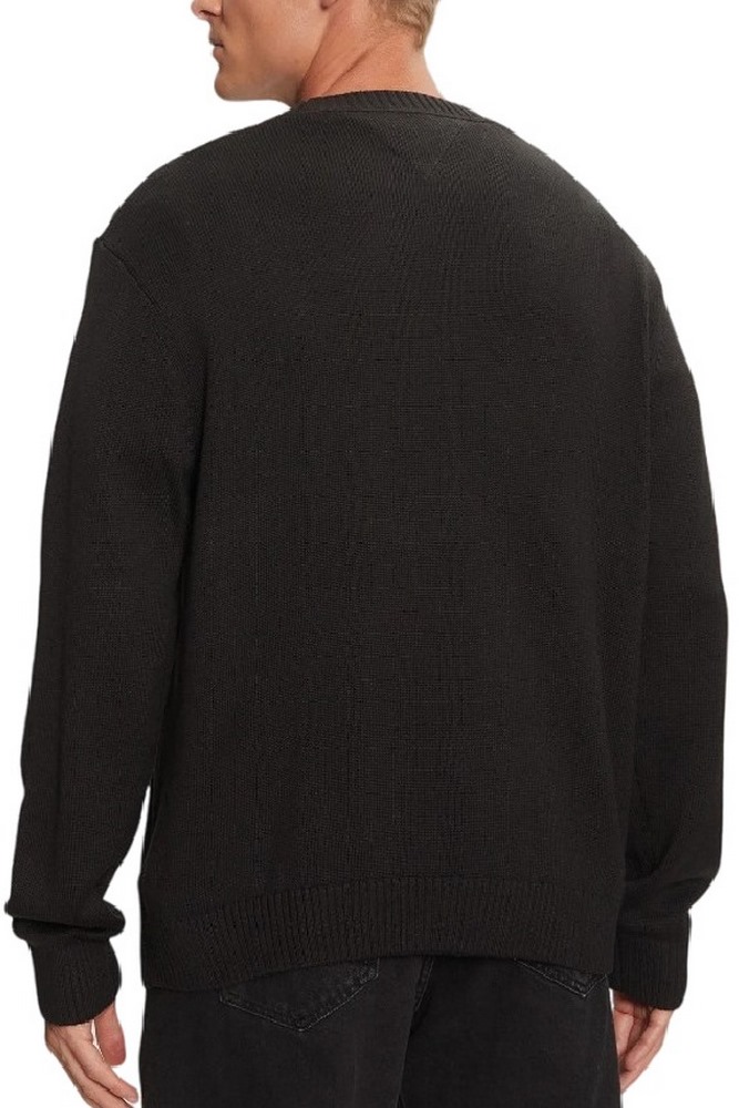 TOMMY JEANS  REG BADGE SWEATER ΜΠΛΟΥΖΑ ΠΛΕΚΤΗ ΑΝΔΡΙΚΗ BLACK