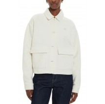 CALVIN KLEIN JEANS WAFFLE KNIT TRUCKER JACKET ΖΑΚΕΤΑ ΓΥΝΑΙΚΕΙΑ IVORY