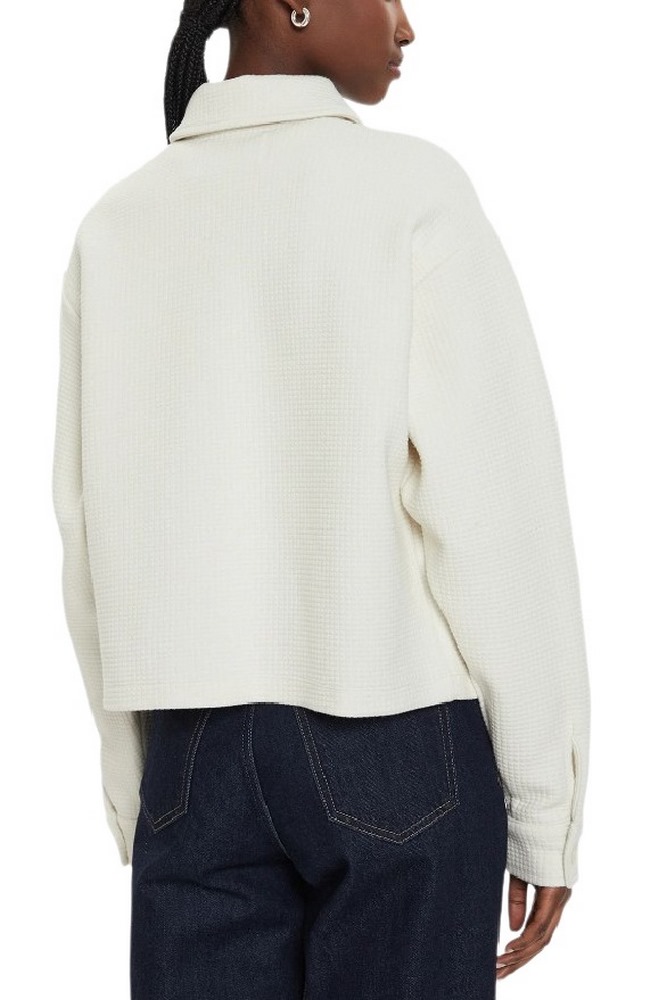 CALVIN KLEIN JEANS WAFFLE KNIT TRUCKER JACKET ΖΑΚΕΤΑ ΓΥΝΑΙΚΕΙΑ IVORY