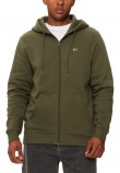 TOMMY JEANS REG S FLAG ZIP THRU ΖΑΚΕΤΑ ΦΟΥΤΕΡ ΑΝΔΡΙΚΗ GREEN