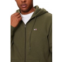 TOMMY JEANS REG S FLAG ZIP THRU ΖΑΚΕΤΑ ΦΟΥΤΕΡ ΑΝΔΡΙΚΗ GREEN