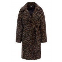 GUESS PATRIZIA BELTED COAT ΠΑΛΤΟ ΓΥΝΑΙΚΕΙΟ LEOPARD PRINT