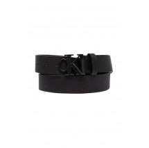 CALVIN KLEIN JEANS ROUND MONO PLAQUE LTHR BELT 35MM ΖΩΝΗ ΑΝΔΡΙΚΗ BLACK