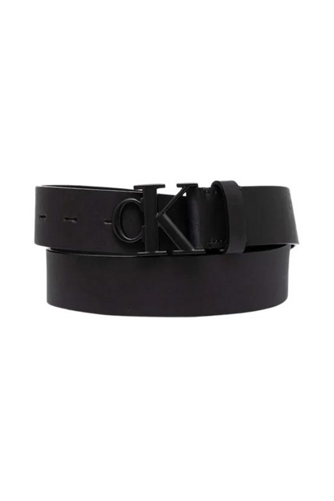 CALVIN KLEIN JEANS ROUND MONO PLAQUE LTHR BELT 35MM ΖΩΝΗ ΑΝΔΡΙΚΗ BLACK