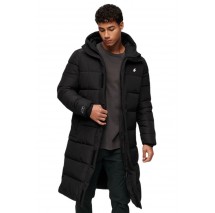 SUPERDRY D5 SDCD HOODED LONGLINE SPORTS PUFFER ΜΠΟΥΦΑΝ ΑΝΔΡΙΚΟ BLACK