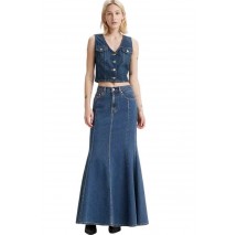 LEVI'S MERMAID SKIRT FLAT FINISH A87260001 ΦΟΥΣΤΑ ΓΥΝΑΙΚΕΙΑ BLUΕ DENIM