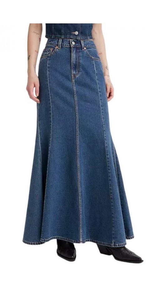 LEVIS MERMAID SKIRT FLAT FINISH A87260001 ΦΟΥΣΤΑ ΓΥΝΑΙΚΕΙΑ BLUΕ DENIM