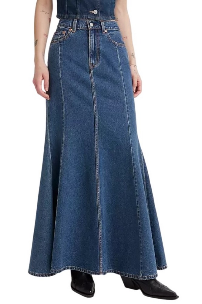 LEVI'S MERMAID SKIRT FLAT FINISH A87260001 ΦΟΥΣΤΑ ΓΥΝΑΙΚΕΙΑ BLUΕ DENIM