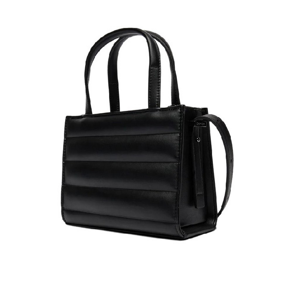 CALVIN KLEIN LINE QUILT MINI TOTE ΤΣΑΝΤΑ ΓΥΝΑΙΚΕΙΑ BLACK