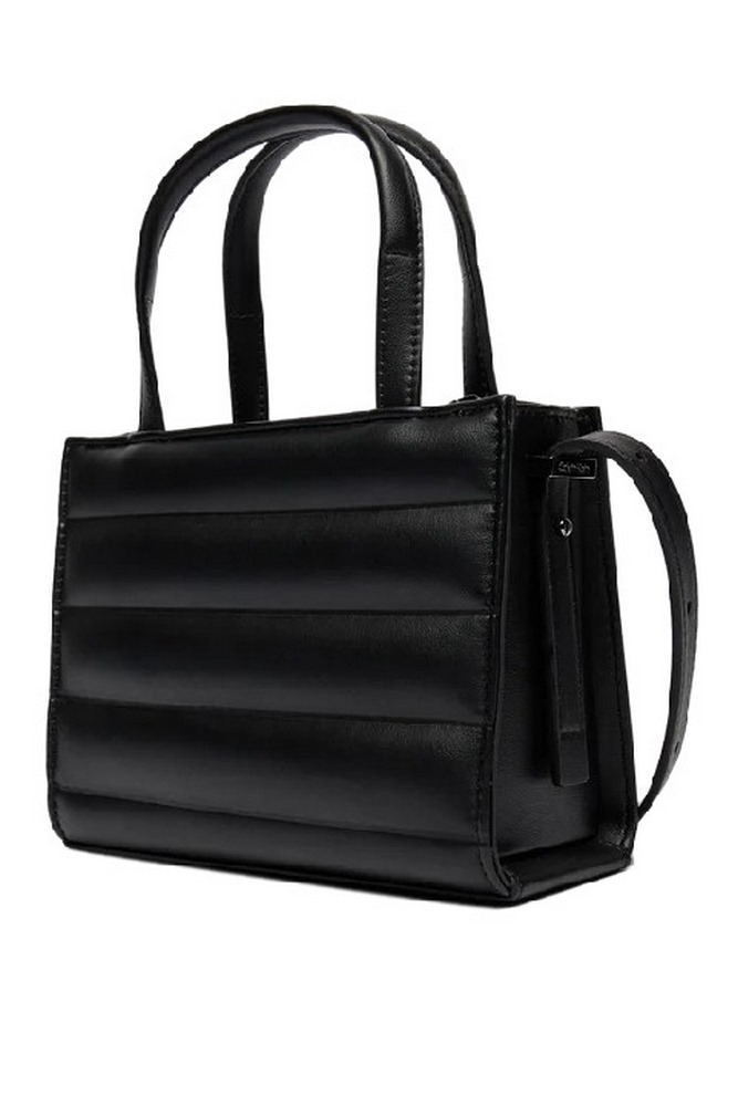 CALVIN KLEIN LINE QUILT MINI TOTE ΤΣΑΝΤΑ ΓΥΝΑΙΚΕΙΑ BLACK