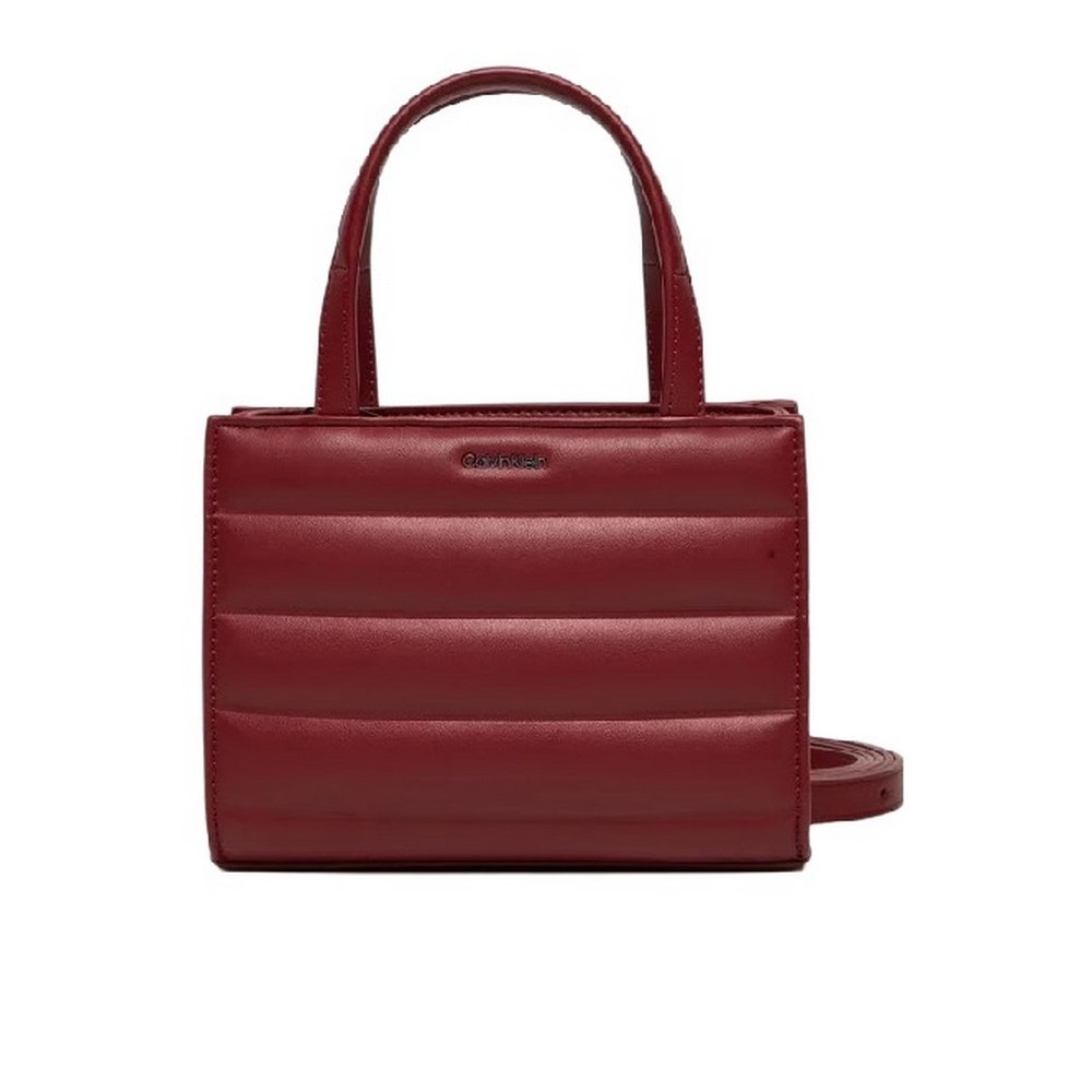 CALVIN KLEIN LINE QUILT MINI TOTE ΤΣΑΝΤΑ ΓΥΝΑΙΚΕΙΑ RED