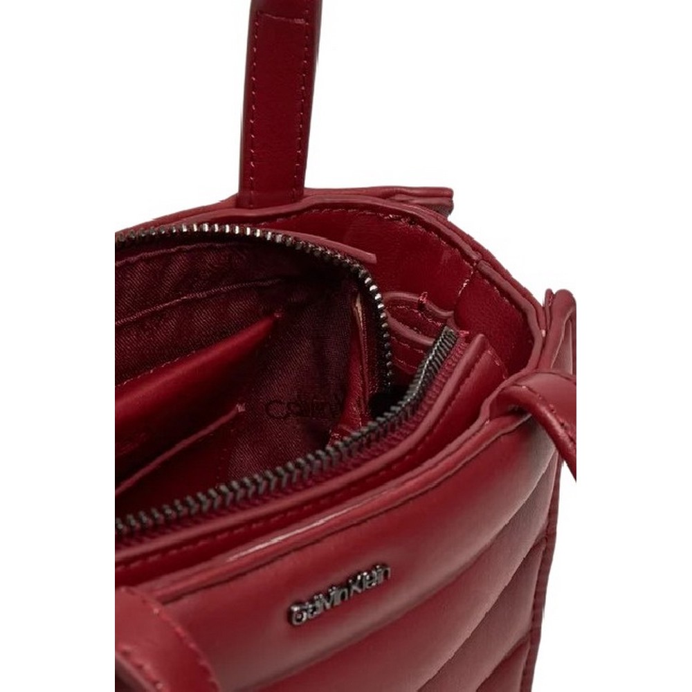 CALVIN KLEIN LINE QUILT MINI TOTE ΤΣΑΝΤΑ ΓΥΝΑΙΚΕΙΑ RED