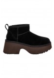 UGG CLASSIC ULTRA MINI NEW HEIGHTS 1158311 ΧΑΜΗΛΗ ΜΠΟΤΑ ΓΥΝΑΙΚΕΙΑ BLACK