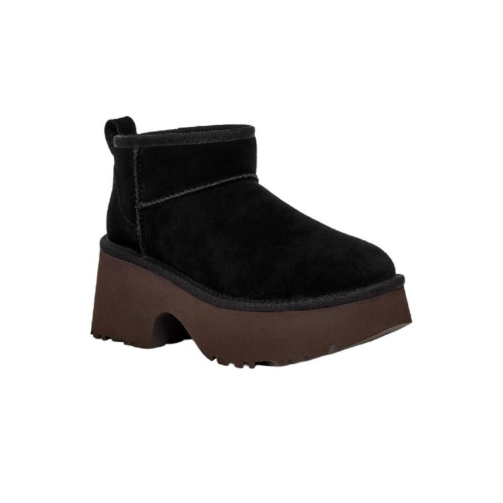 UGG CLASSIC ULTRA MINI NEW HEIGHTS 1158311 ΧΑΜΗΛΗ ΜΠΟΤΑ ΓΥΝΑΙΚΕΙΑ BLACK