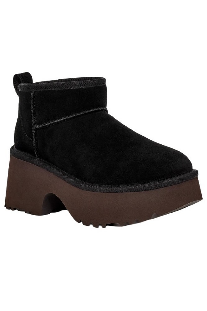 UGG CLASSIC ULTRA MINI NEW HEIGHTS 1158311 ΧΑΜΗΛΗ ΜΠΟΤΑ ΓΥΝΑΙΚΕΙΑ BLACK