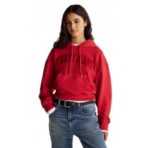 TOMMY JEANS BOXY CRP GMD VARSITY HOODIE ΦΟΥΤΕΡ ΜΠΛΟΥΖΑ ΓΥΝΑΙΚΕΙΑ RED