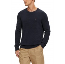 TOMMY JEANS SLIM ESSNTLS C-NECK SWEATER ΜΠΛΟΥΖΑ ΠΛΕΚΤΗ ΑΝΔΡΙΚΗ DARK NAVY