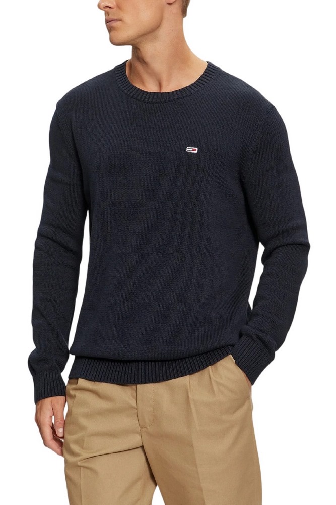 TOMMY JEANS SLIM ESSNTLS C-NECK SWEATER ΜΠΛΟΥΖΑ ΠΛΕΚΤΗ ΑΝΔΡΙΚΗ DARK NAVY