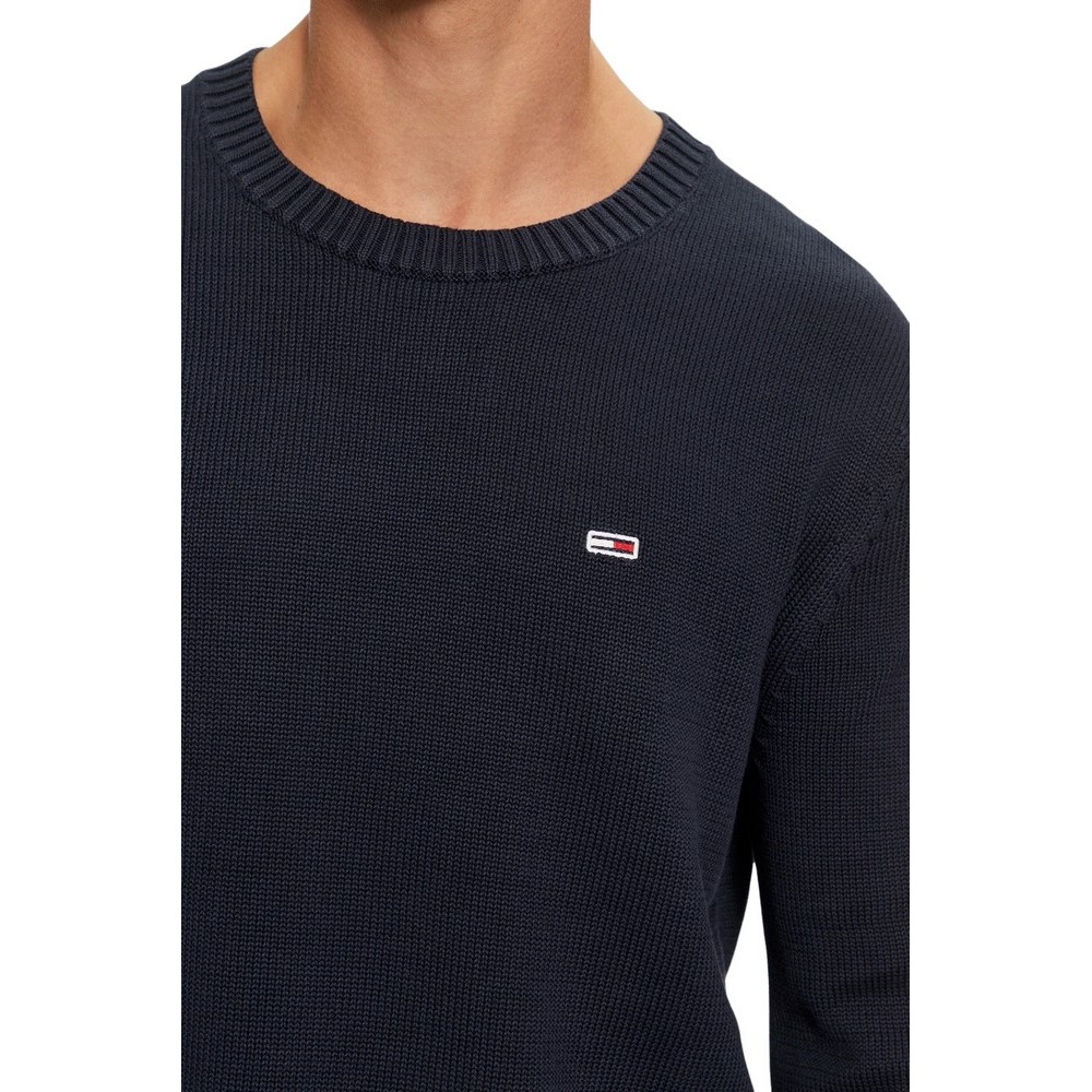 TOMMY JEANS SLIM ESSNTLS C-NECK SWEATER ΜΠΛΟΥΖΑ ΠΛΕΚΤΗ ΑΝΔΡΙΚΗ DARK NAVY