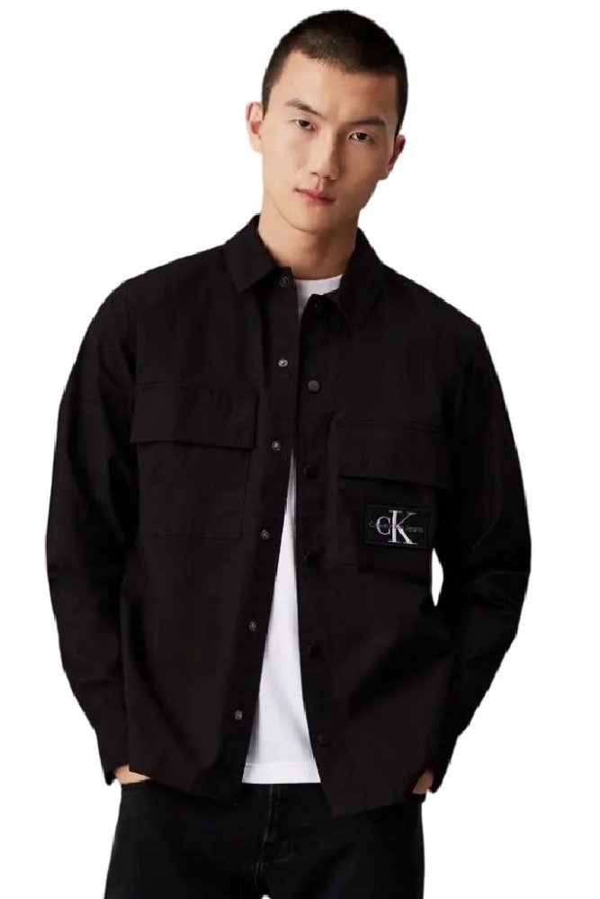 CALVIN KLEIN JEANS CARGO OVERSHIRT ΠΟΥΚΑΜΙΣΟ ΑΝΔΡΙΚΟ BLACK