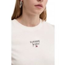 TOMMY JEANS  SLIM ESSENTIAL LOGO1 TEE T-SHIRT ΜΠΛΟΥΖΑ ΓΥΝΑΙΚΕΙΑ WHITE