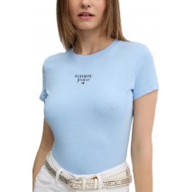 TOMMY JEANS  SLIM ESSENTIAL LOGO1 TEE T-SHIRT ΜΠΛΟΥΖΑ ΓΥΝΑΙΚΕΙΑ CIEL