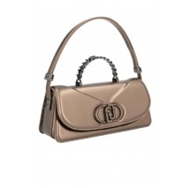 LIU JO LOGO PLAQUE SHOULDER BAG BAGUETTE AF4218E0050 ΤΣΑΝΤΑ ΓΥΝΑΙΚΕΙΑ BRONZE