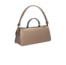 LIU JO LOGO PLAQUE SHOULDER BAG BAGUETTE AF4218E0050 ΤΣΑΝΤΑ ΓΥΝΑΙΚΕΙΑ BRONZE